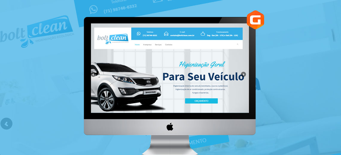 Bolt Clean – Site Institucional + Logotipo