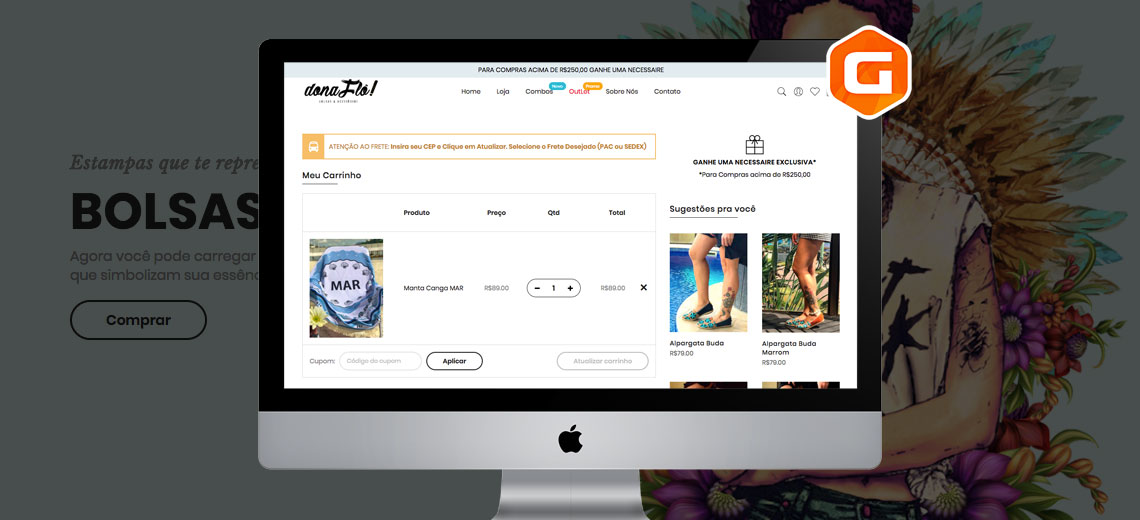 Criação de Loja Virtual: Bolsas Dona Flô