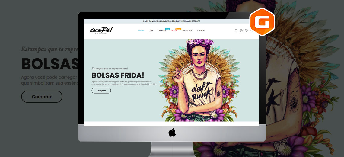 Criação de Loja Virtual: Bolsas Dona Flô