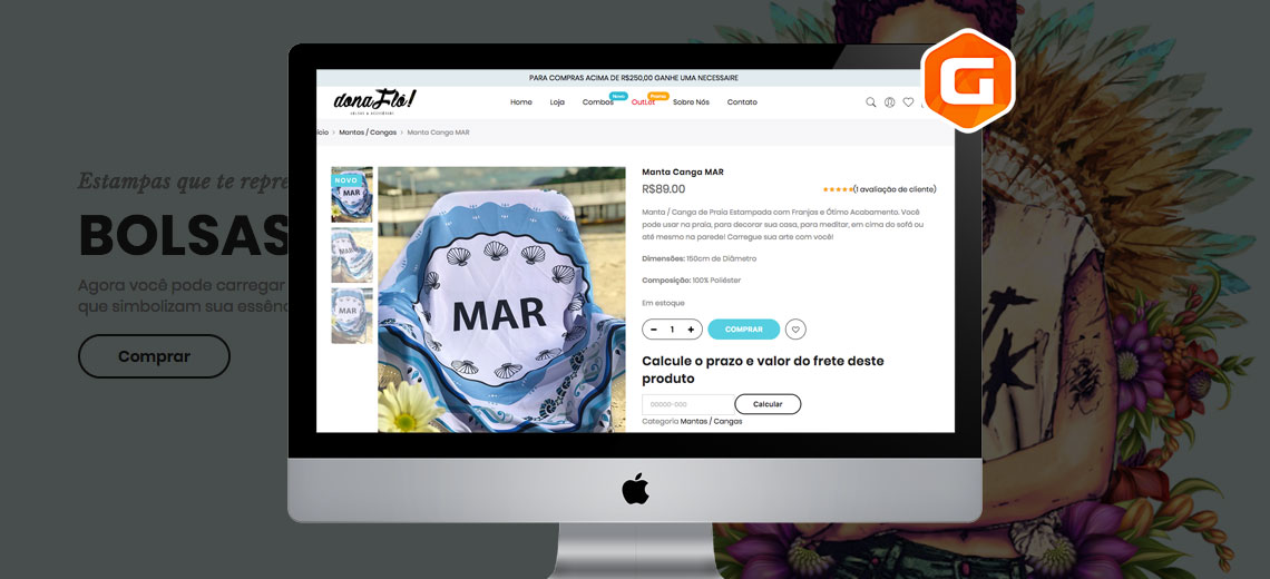 Criação de Loja Virtual: Bolsas Dona Flô